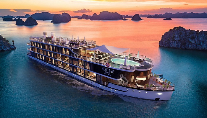 TOUR GHÉP 1 NGÀY VỊNH HẠ LONG - TITOP - HANG LUỒN  ( TÀU VIP ĂN BUFFET)